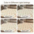 thumbnail image 7 of ODIKA 4'x6' Washable Area Rug Farmhouse Peach Fruit Toile Vintage Botanical Repeat Vine Border for Dorm Room, Small Living Stain Resistant Low Profile, Easy Care, 7 of 7