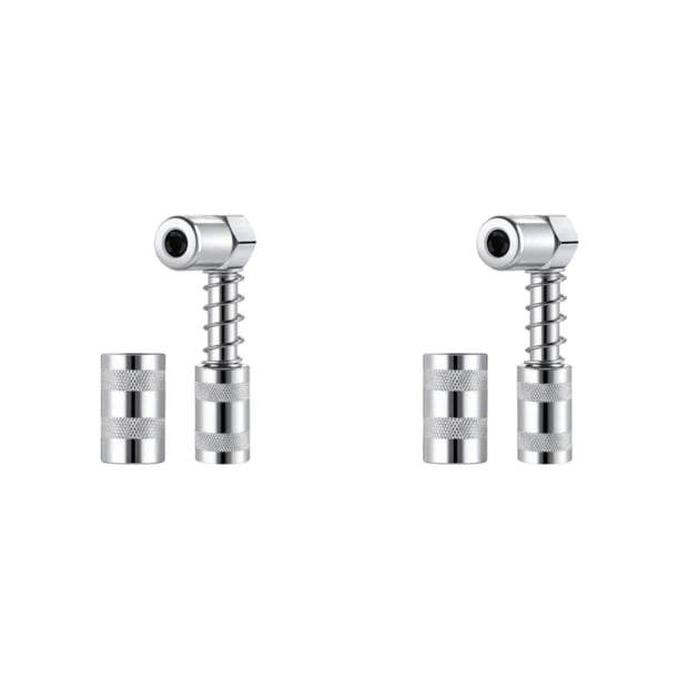Speravity Adaptador de boquilla de grasa de metal eficiente y duradero para una fácil operación Adaptador de conector de grasa de 90 grados plateado boquilla de aceite de 90 grados 2piezas