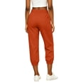 thumbnail image 4 of Inleife Women's Elastic Cuffed Jogger Capris Fashion Ladies High Waist Loose Tapered Pants Cropped Pants with Pockets, 4 of 6