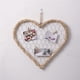 thumbnail image 5 of Paneles de pared de fotos de rejilla, tablero de alambre artístico con estante de hierro en forma de corazón, colgador de cuadros con guirnalda de sauce en forma de corazón, 5 of 6