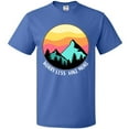thumbnail image 3 of Inktastic Worry Less Hike More Mountains at Sunset T-Shirt, 3 of 5
