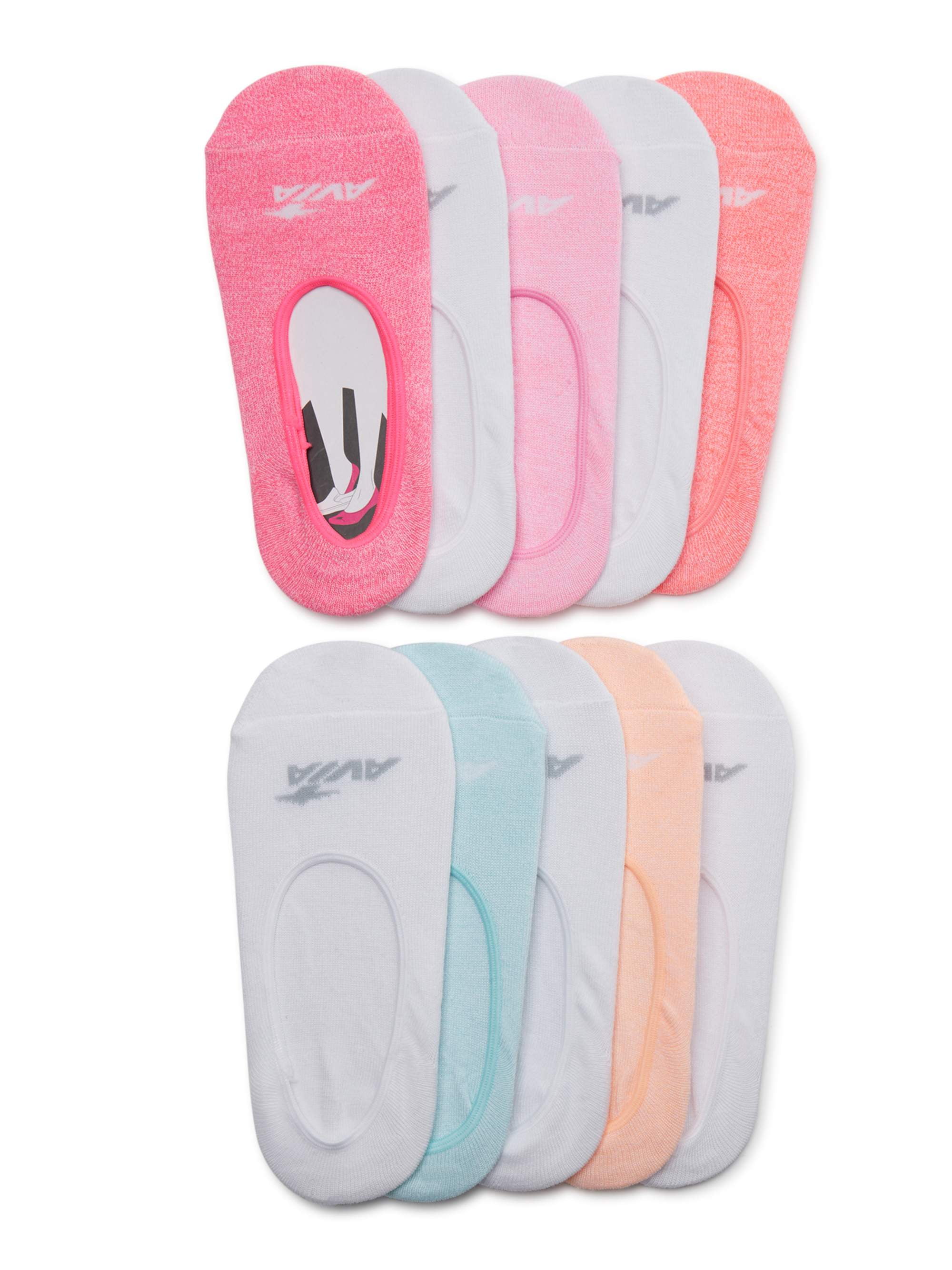 Avia Womenâ s 10 Pack Ultra Low No Show Liner Socks