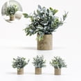 thumbnail image 6 of Plant Decor, Small Fake Plant, Artificial Plant, Faux Greenery, 10X9 Inch Potted Rosemary Style Faux Greenery in Textured Cylindrical Small Pot for Tabletop Shelf and Countertop, 6 of 7