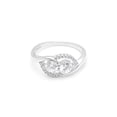 thumbnail image 3 of Albany Engagement Ring Womens Two Stone Sterling Silver Ginger Lyne Collection, 3 of 6