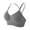 Gray, variant on Seamless Wireless Bra Adjustable Strap Soft Stretch Fabric Comfort Fit V Neck Non Padded Everyday Wear Support Pink 34