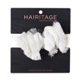 thumbnail image 2 of HAIRITAGE BY MINDY Take Me To The Beach Fringe Edge Hair Scrunchie & Ponytail Holder, White, 2 of 8