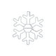 thumbnail image 1 of Decoración de Copo de Nieve Iluminado para Celebraciones 30 cm Blanco para Interior, 1 of 2