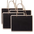 thumbnail image 1 of 4 PCS Mini Tableaux Rectangulaires Suspendus Tableau Noir Double Face Numéro de Table de Fête de Mariage Place Tag Message Board Signes Mémo Board, 1 of 9