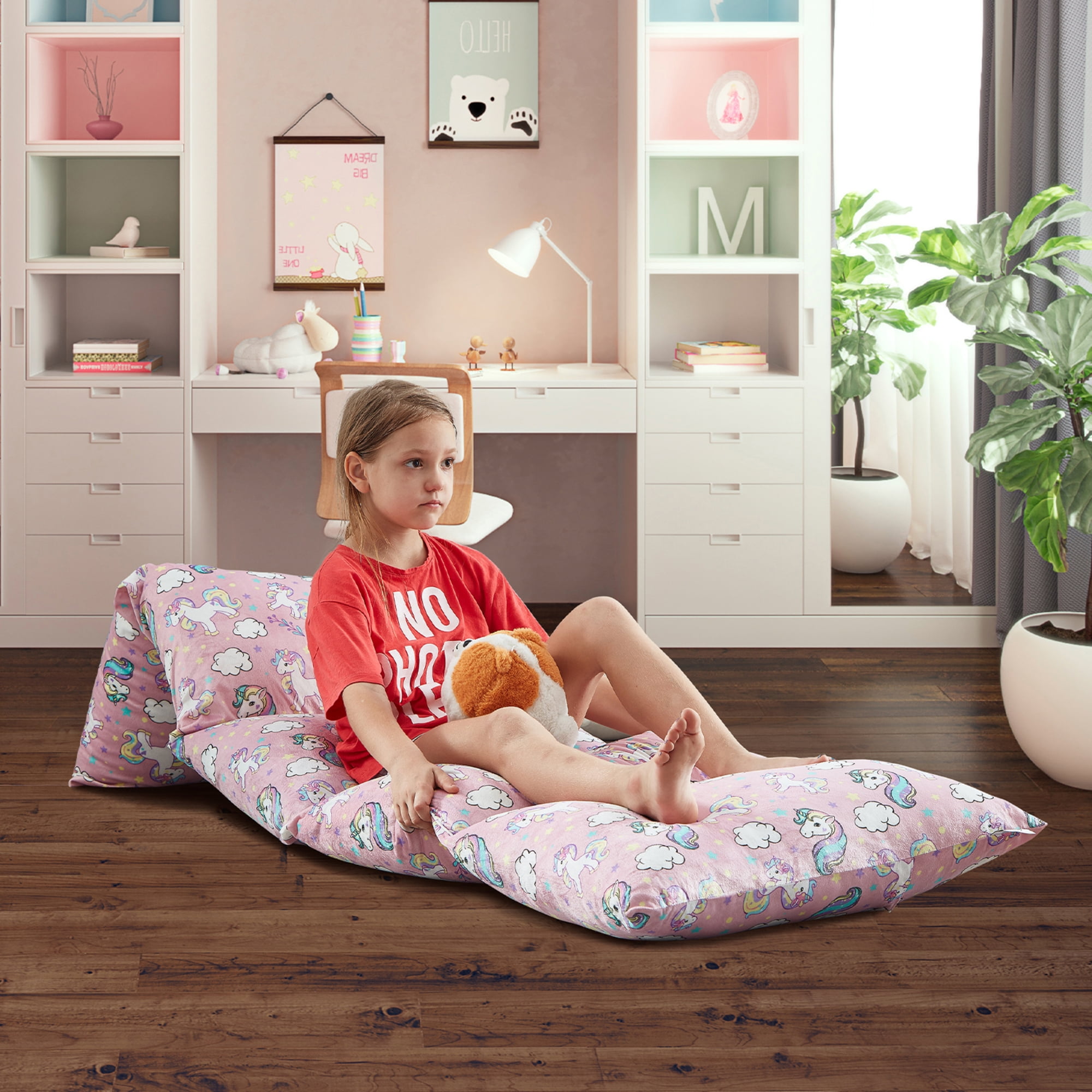 Noui Noui Inflatable Anti-Slip Seat Cushion - Little Princess - Pink - 51 x  36 cm unisex (bambini)