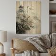 thumbnail image 2 of Designart "Sumi Bird Asian Painting XIV" Asian Print on Natural Pine Wood, 2 of 5