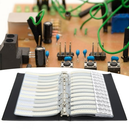 

DOACT Resistance Sample Book 1206 Series 80 Value Capacitors Assortment Kit Electron Components Sample Book Kit Black
