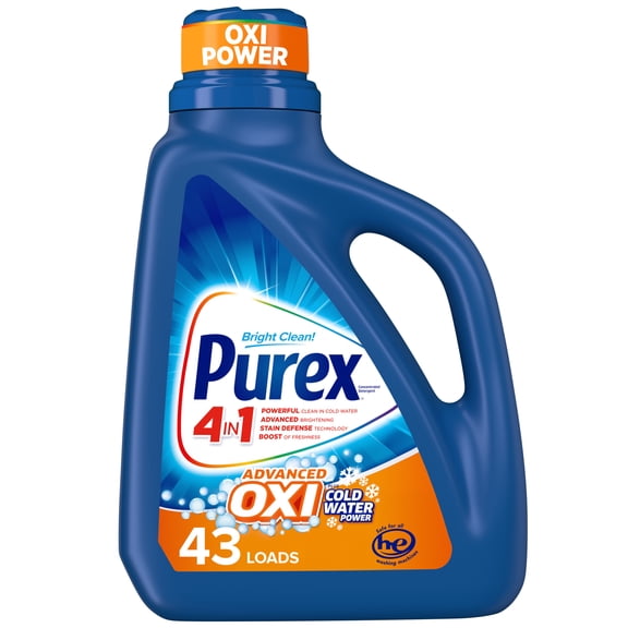 Purex Advanced Oxi Power Liquid Detergent, 65 fl oz, 43 Wash Loads