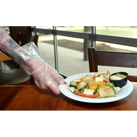 Daxwell Poly Gloves, Embossed, Premium Cast Polyethylene (CPE), Powder Free, Small, Clear, F10000177 (Case of 1,000)