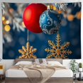 thumbnail image 4 of RKSupls Tapestry Wall Hanging Art, Christmas Ornaments with Gold Snowflakes Tapestry Decoration for Daily Bedroom, Living Room, Dorm, Apartment Hallway Home Decor,90*60in, 4 of 5