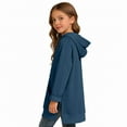 thumbnail image 5 of Ruyang Oversized Hoodie Dress for Girls Long Hooded Sweatshirt Dress Pocket Side Split Warm Casual Cozy Pullover Sweaters, 5 of 9