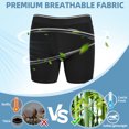thumbnail image 2 of Lalamelon Mens Boxer Briefs 4 Pack Breathable Underwear for Men Bamboo Fiber Underwear with 3D Open Fly, 2 of 5