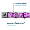 thumbnail image 4 of Buckle-Down Pet Collar, Dog Collar Metal Seatbelt Buckle, Bandana Skulls Purple White, 11 to 16.5 Inches 1.0 Inch Wide, 4 of 7