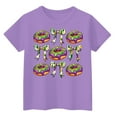 thumbnail image 3 of CCRFTGI Mardi Gras Shirt for Kids Girls Size 8 Cute Coquette Bow Donut T Shirts Fashion Beads Tee Party Crewneck Gift T-Shirt Purple 9-10 Years, 3 of 3
