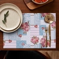 thumbnail image 4 of Pioneer Flower Floral Print Pattern Summer Placemats Table Placemats Set Of 6-Linen Kitchen Washable Placemats Table Mats 12x18 Inch Non-Slip Heat Resistant, 4 of 5
