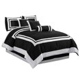 thumbnail image 1 of Ensemble de Couette Générique, 7 Pcs, Design Bicolore, Grand Lit, 1 of 4