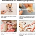 thumbnail image 4 of Queilt Professional Dog Clippers, USB Rechargeable Dog Clippers, Electric Dog Trimmer with LED, for Paws, Eyes, Ears, Face, Rump, 4 of 5