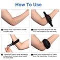 thumbnail image 4 of Fitness and Tennis Elbow Guards 2 Pack, Adjustable Elbow Support Strap with Compression Pad, Tennis Golf and Elbow Muscle Pain Relief, Tennis Elbow Brace for Men and Women (Blue), 4 of 7