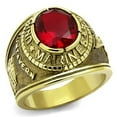 thumbnail image 1 of Alamode TK414703G-9 Men IP Gold Stainless Steel Ring with Synthetic in Siam - Size 9, 1 of 1