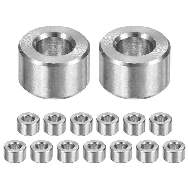 Uxcell 15PCS M5 Espaciadores de Acero Inoxidable 304 5mm ID x 10mm OD x 6mm L Espaciador Metálico Redondo para Tornillos