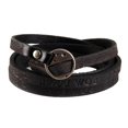 thumbnail image 2 of Pulsera Fernando de cuero PU unisex Negro, 2 of 8