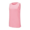 thumbnail image 5 of MESSUEN Sleeveless Tops Tank Tops for Women Loose Fit Crew Neck Raglan Tank Tops Crewneck Loose Fit Basic Casual Side Split Sleeveless Shirts Summer Tank Tops Top for Women Summer Pink S, 5 of 8