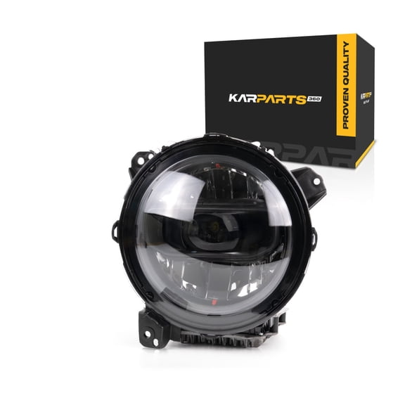 KarParts360 For Jeep Wrangler/Gladiator 2023 2024 Headlight Assembly Driver Side | With Bulbs | Replacement For CH2502360 | 68596461AA
