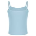 thumbnail image 2 of Haitryli Kids Girls Camisole Vest Spaghetti Straps Dance Tank Tops Workout Training Vest Undershirts Blue 6-8, 2 of 7