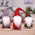 thumbnail image 2 of De pie sin rostro Santa muñeca de juguete árbol de Navidad gnomo de Navidad vaso colgante asistente ventana de espectáculo regalo de vacaciones rojo + gris + verde Inevent ZHF0244, 2 of 2