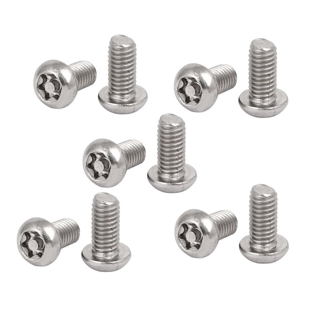 Unique Bargains Vis de Sécurité Torx en Acier Inoxydable 304 M6x12mm 10 Pcs
