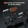 thumbnail image 5 of iScooter 500W Electric Scooter with Seat for Adult, 12" Commuter E-Scooter Up to 23 Miles 15.5 MPH with Dual Shock Absorbers and Basket, 5 of 10