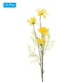 thumbnail image 3 of Uxcell 20" Artificial Daisies Silk Flowers Faux Daisy Floral Bouquet Decor, Yellow 5 Pack, 3 of 5