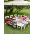 thumbnail image 3 of Outdoor Tablecloth with Umbrella Hole and Zipper, Red Snowman Rectangle Table Cloth 60x120 Inch Waterproof Tablecloth, Christmas Tree Snowflake Winter Holiday Picnic Table Cover for Patio Camping, 3 of 7