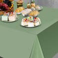thumbnail image 4 of Green Disposable Plastic Party Tablecloth [2-Pack] 54 x 108” Rectangle Table Cover for Indoor & Outdoor Use, 4 of 6