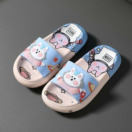 

Qepwscx Children s Shoes Three-dimensional Cartoon Space Rabbit Non-slip Soft-soled Slippers Clearance