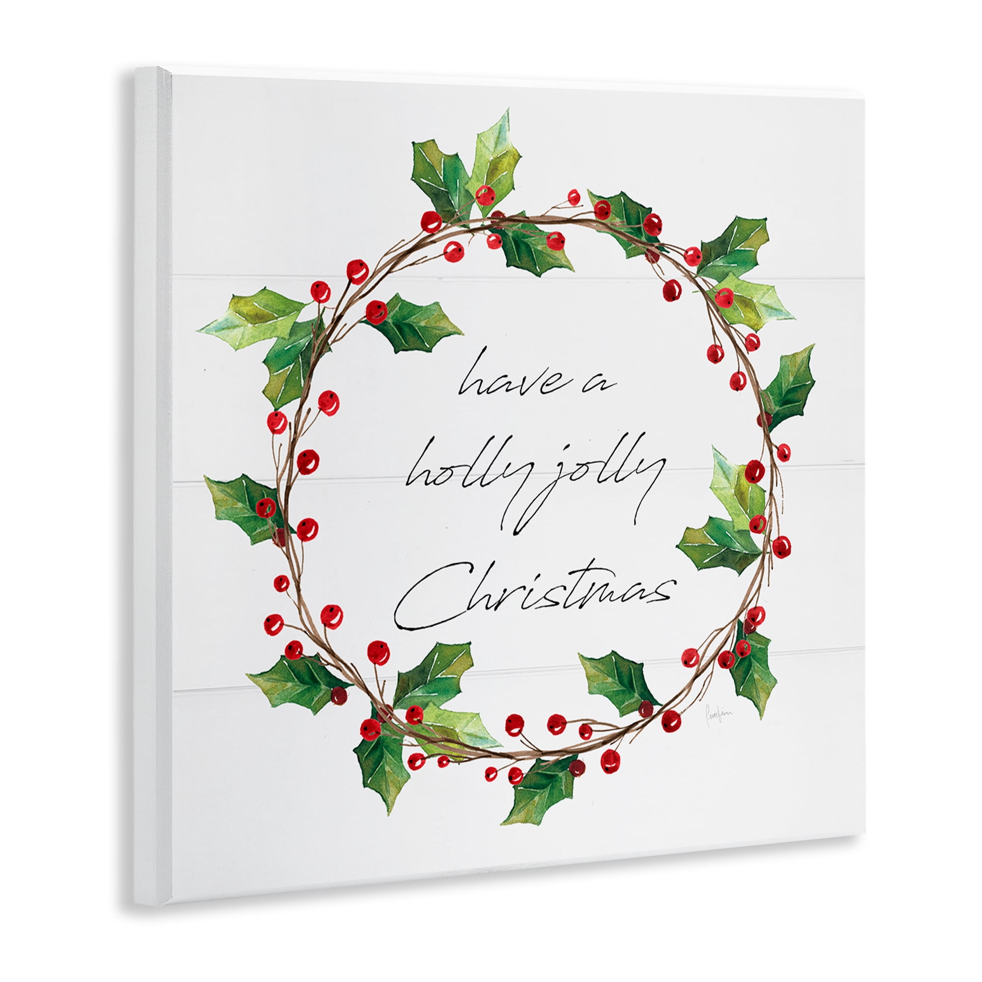 Stupell Industries Christmas Seasonal Phrase Holiday Painting Unframed Art Prints Wall Art, 12 x 12