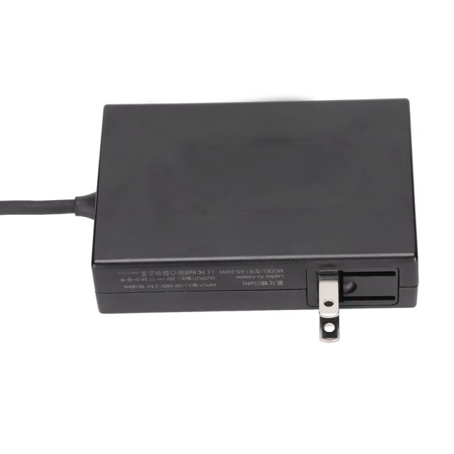 Para computadora portátil 100-240V Enchufe de EE UU Protección contra sobrecorriente Enchufe cuadrado GaN Negro para computadoras portátiles para oficina