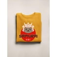 thumbnail image 3 of Japanese Samurai Neko Cat Sign Sweatshirt Women -Image by Shutterstock, Female Medium, 3 of 4