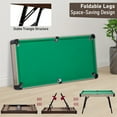 RayChee 48in Portable Folding Billiard/Pool Table for Kids and Adults w/ Locking Legs