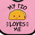 thumbnail image 4 of Inktastic My Tio Loves Me with Taco Illustration Boys or Girls Baby Bib, 4 of 4