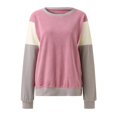 thumbnail image 2 of Vedolay Hoodies Women Womens Oversized Sweatshirt Crew Neck Long Sleeve Casual Pullover Fall Clothes,Pink L, 2 of 5