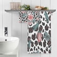 thumbnail image 5 of GZHJMY Watercolor Leopard Roses Bath Towel Set, Pure Cotton Washcloth Lightweight and Highly Absorbent Quick Drying Towels for Bathroom（386）, 5 of 7