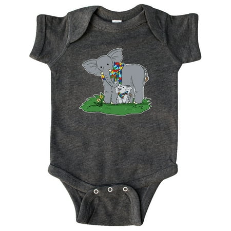 

Inktastic Autism Support Elephants Gift Baby Boy or Baby Girl Bodysuit