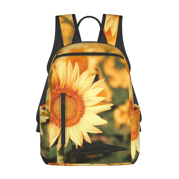 Disketp Golden Sunflower In Field Mochila Ligera e Impermeable, Mochila de Día Resistente para Viajes, Senderismo y Uso Diario para Hombre y Mujer
