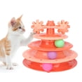 thumbnail image 4 of Cat Turntable Ball, Detachable Food Grade PP Puzzle Interactive Pet Track Roller  For Indoor For Cats Blue,Orange,Green, 4 of 8