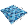 thumbnail image 4 of Blue Geometric Pattern Blanket,Comfortable Soft Flannel Throw Blanket,All Season,Warm Lightweight Blankets for Sofa Bed Couch Living Room Chair,50"x60", 4 of 4